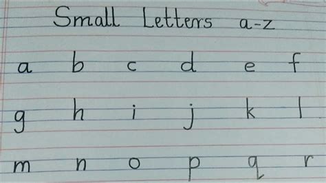 Write The Alphabetsenglish Handwriting For Kids How To Write Small