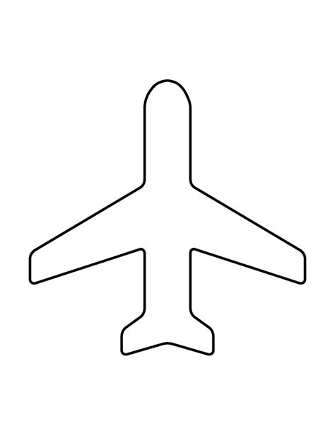 Free download airplanes silhouette front view vector images. Aeroplane Stencil | Трафареты, Шаблоны, Самолет