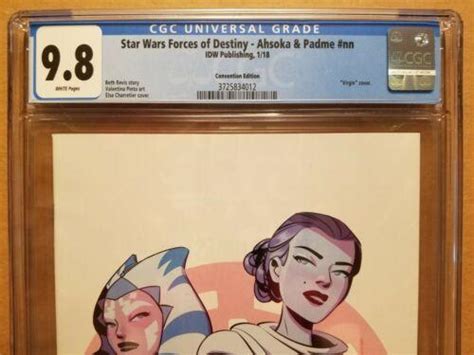 Star Wars Forces Of Destiny Ahsoka Padme Cgc Virgin Convention