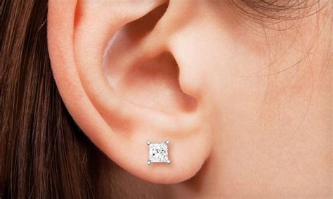 What will a pair of diamond stud earrings look like on? Diamond Earrings | Groupon Goods