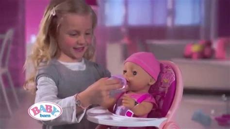 Baby born interactive doll with 9 ways to nurture, eats, drinks, cries, sleeps, bathes, and wets; Baby Born interactive - YouTube