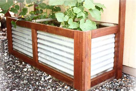 How To Build Diy Planter Container With Corrugated Steel Thediyplan