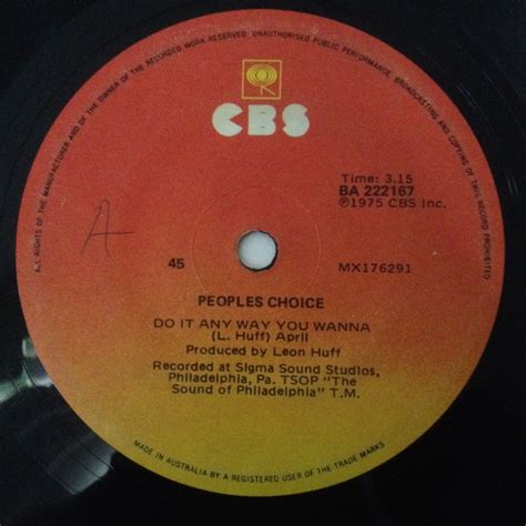 Peoples Choice Do It Any Way You Wanna 1975 Vinyl Discogs
