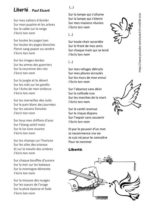 Liberté - Paul Eluard - chanté par Les Enfoirés par JOHN - Fichier PDF