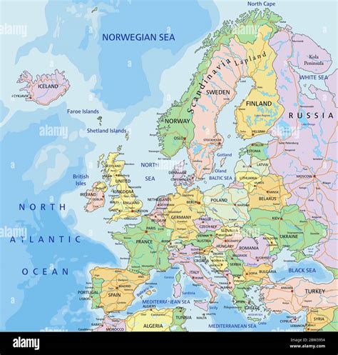 Detailed Political Map Of Europe Europe Detailed Political Map Images