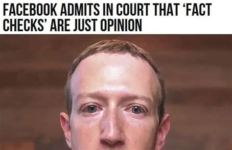 Facebook Admits In Court That Its ‘fact Checks’ Are Just ‘opinions’