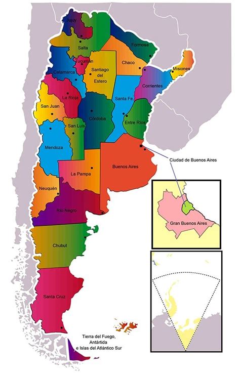 Mapa Político De Argentina Para Imprimir Para