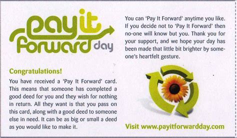 Kindness Uk Primary Schools Resources Pay It Forward Cards