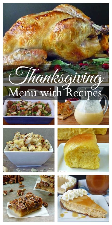Thanksgiving Dinner Menu And Recipes Life Tastes Good