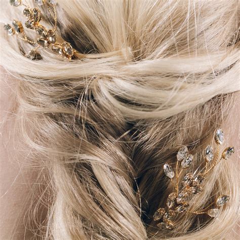 Large Swarovski Crystal Wedding Hair Pins Nova By Debbie Carlisle