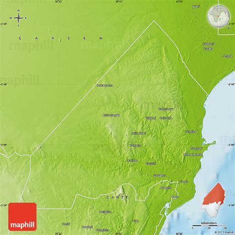 Physical Map Of Malindi