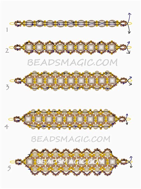 Free Beaded Pattern For Bracelet Dark Honey Beads Magic
