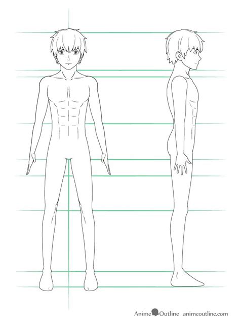 How To Draw Anime Male Body Step By Step Tutorial AnimeOutline