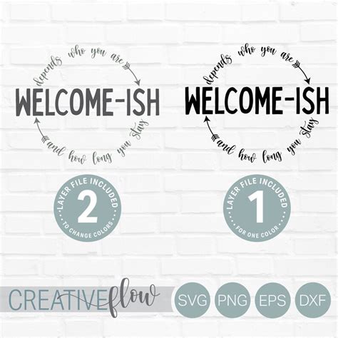 Welcome Ish Svg Farmhouse Welcome Sign Svg Front Door Decor Etsy