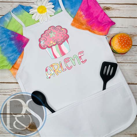 Personalized Patterned Name Apron Kid Custom Ts Pretend Etsyde