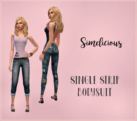 Single Strip Bodysuit At Simelicious Sims 4 Updates