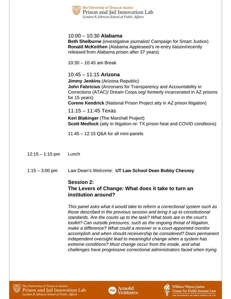 Cruel and Not Unusual Conference: Program | Prison and Jail Innovation Lab