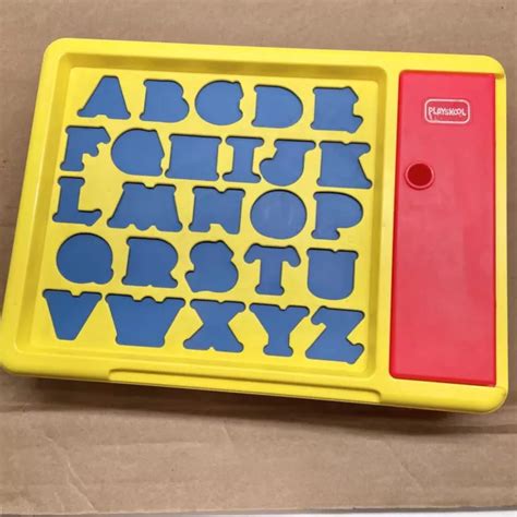 Vintage 1994 Playskool Magnetic Abc Alphabet Letters Lap Table