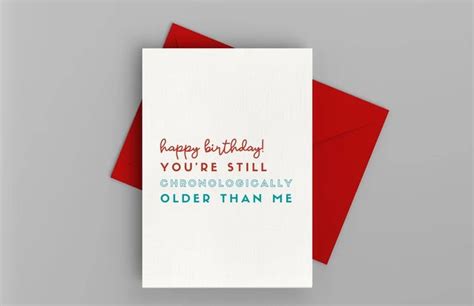 Clever Birthday Card Youre Chronologically Advanced Etsy Birthday