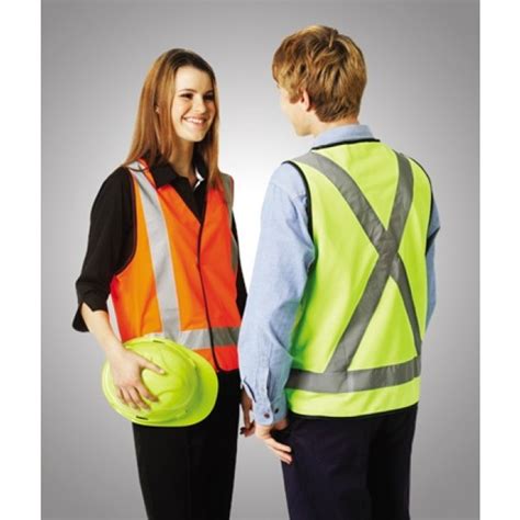 Budget Hi Vis Day Night Safety Vest X Pattern Work In It
