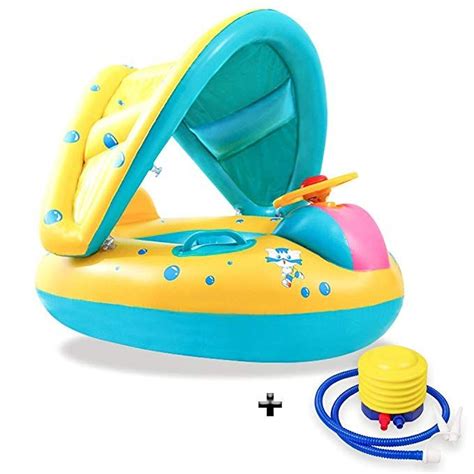 Swimming pool floats as children favorite toys, title: PrettyTom Infant Pool Float, Inflatable Safety Baby Floats ...