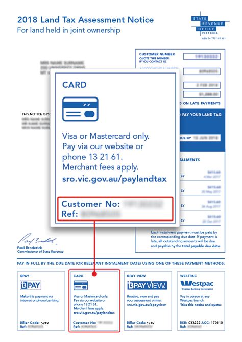 But with a fee of 2.29. Pay your land tax assessment | State Revenue Office