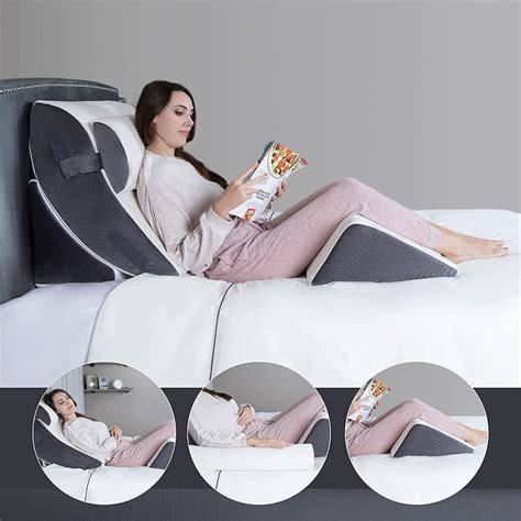Kӧlbs 4pcs Orthopedic Bed Wedge Pillow Set Stylish Chic Plush Velvet