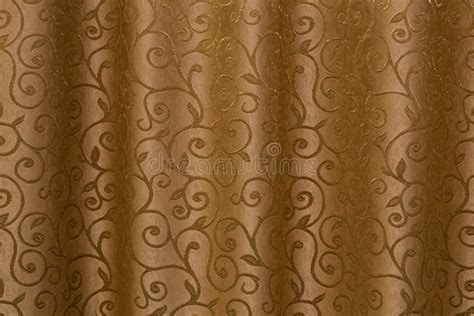 Brown Fabric Curtain Stock Photo Image Of Material 111066918