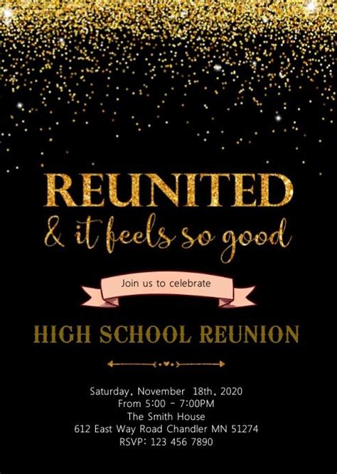 Class Reunion Party Invitation High School Reunion School Reunion
