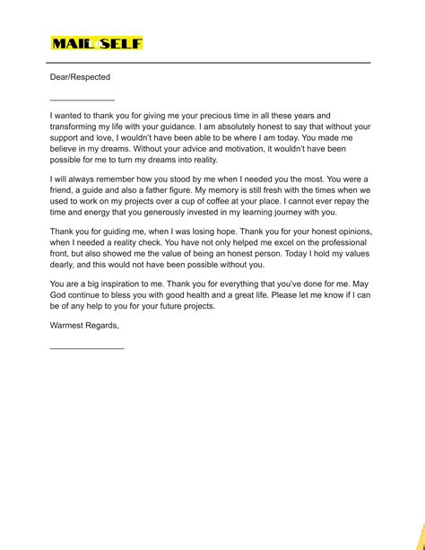 Thank You Letter To Your Mentor How To Templates And Examples Mail To