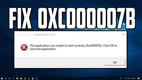 Fix Error Code 0xc000007b In Windows Youtube