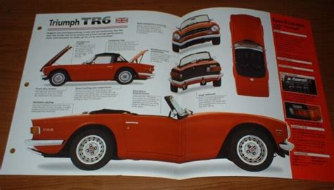 1969 Triumph Tr6 Spec Sheet Brochure Poster Print Photo 69 76 75 74 73