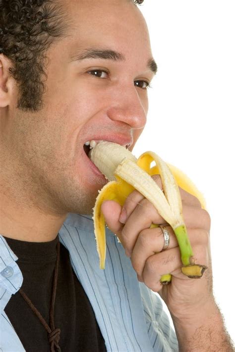 Man Eating Banana Stock Photo Image Of Food Hand White 4812098