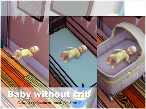 My Sims 4 Blog Default Replacement Baby Without Crib By Simsstudio