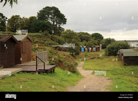 Beach Hutsmiddle Beachstudlanddorsetuk Stock Photo Alamy