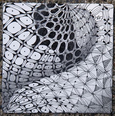 By Maria Thomas Zentangle Method Founder Bales With Grid Variation Zentangle Artwork