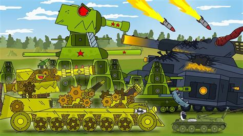 Kartun Tentang Pertempuran Kartun Tentang Tank Kb 44 Animasi Tank Vs Tank Youtube