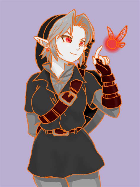 Female Dark Link Coloured Draft By Mazinombies On Deviantart