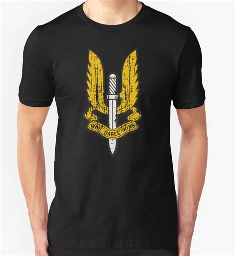 2019 Hot Sale 100 Cotton Sas Tshirt Who Dares Wins Army Special Air