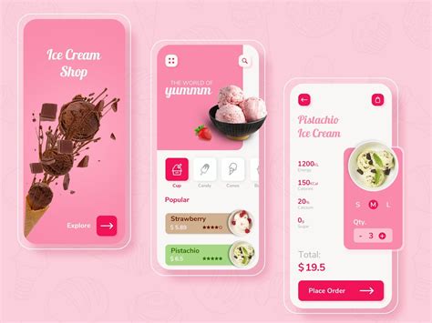 Ice Cream App Design Ux App Design App Design Mobile App Design Inspiration