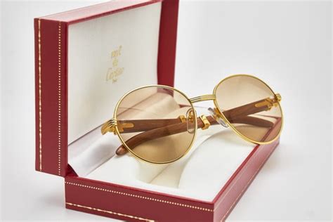 golden glasses vintage sunglasses cartier bagatelle b… gem