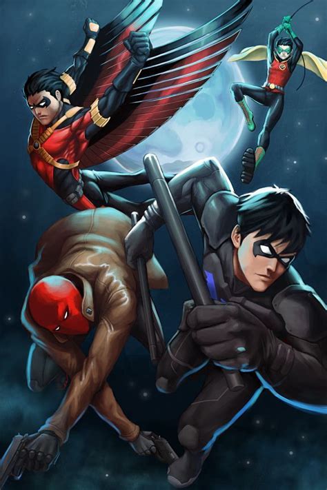 Nightwing Red Hood Robin And Red Robin Nightwing Batwoman Batgirl