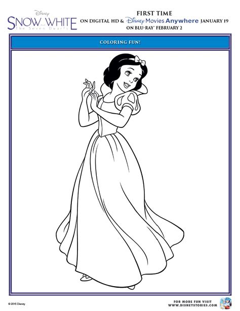 The evil queen need not wear black, and snow white's birds need not be just. Snow White and the Seven Dwarfs Printable Coloring Pages