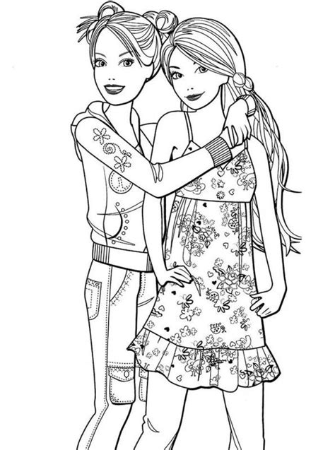 Coloring page bestie people coloring pages cute tremendous image. Kids-n-fun.com | Coloring page BFF BFF