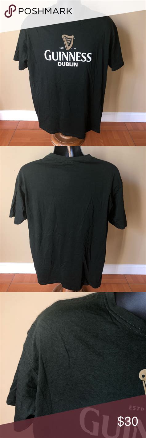 Dark Green Guinness T Shirt Xl Guinness Official Merchandise T Shirt