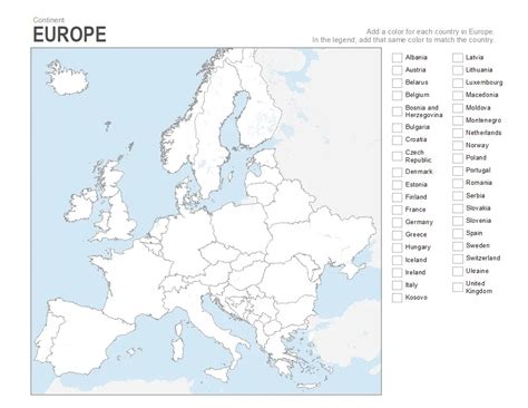 Europe Map Coloring Page Europe Map Europe Map Accuracy 7 Printable