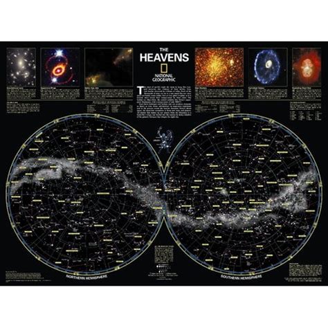 National Geographic Maps The Heavens Poster Map