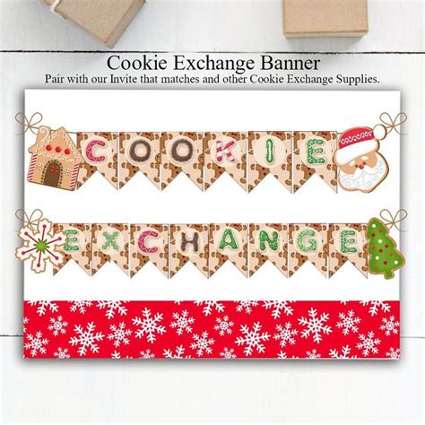 Christmas Cookie Party Cookie Exchange Banner Cookie Banner