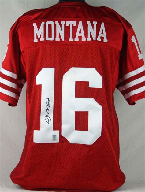 Lot Detail Joe Montana Signed 49ers Pro Style Jersey Montana Hologram
