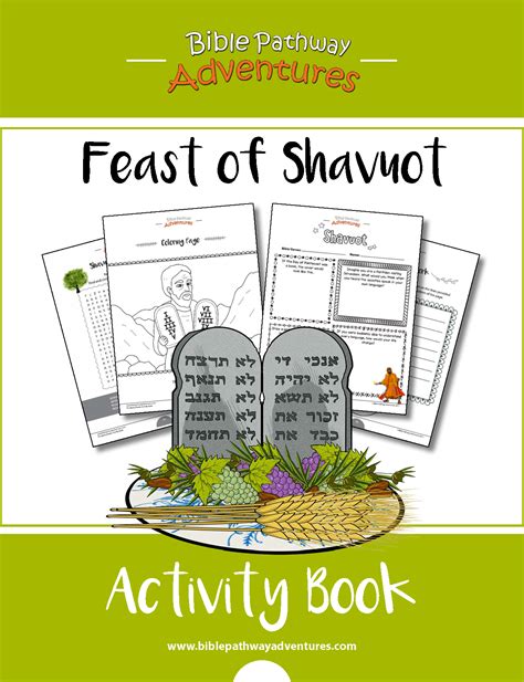 Feast Of Shavuot Pentecost Activity Book Shavuot Shavuot Crafts